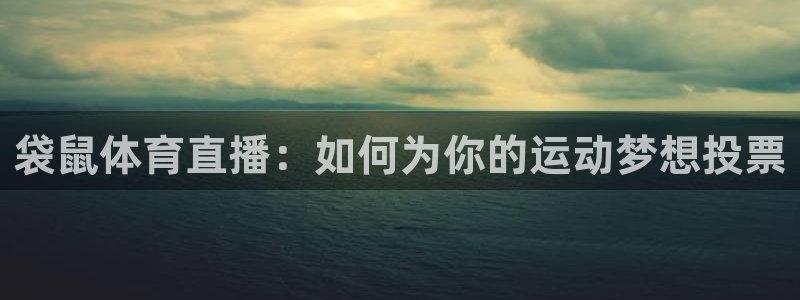 柠檬直播足球：袋鼠体育直播：如何为你的运动梦想投票